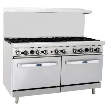 Atosa AGR10B 60" Gas Range (10)Burners with (2) 26-1/2" Oven Side Front