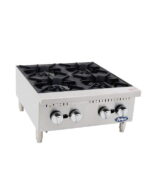 atosa athp24 24 heavy duty countertop 4 burner range hot plates side front top view