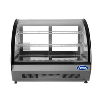 Atosa CRDC35 Curved Countertop Deli Display Case Refrigerated 3.5 cuft Front