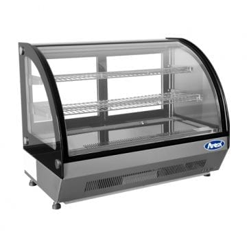 Atosa CRDC35 Curved Countertop Deli Display Case Refrigerated 3.5 cuft Side Front