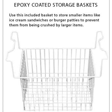 Atosa Epoxy White Coated Storage Freezer Baskets