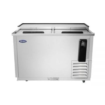 Atosa MBC50GR 59" Bottle Cooler Horizontal Stainless Steel Cabinet Front