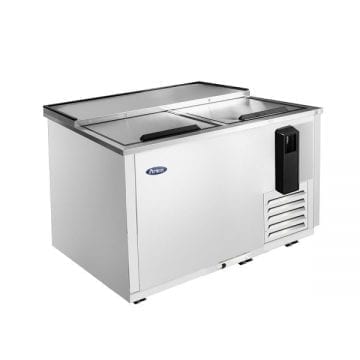 Atosa MBC50GR 59" Bottle Cooler Horizontal Stainless Steel Cabinet Front Side