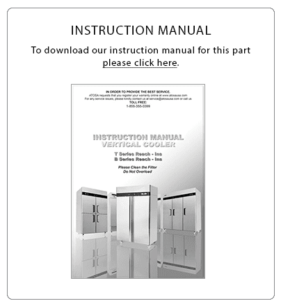 Atosa MBF8001GR Stainless Upright Top Mount Freezer 1 Door 21.4 CuFt Instruction Manual