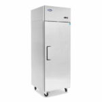 atosa mbf8004gr stainless upright top mount fridge cooler 1 door 214 cuft side front