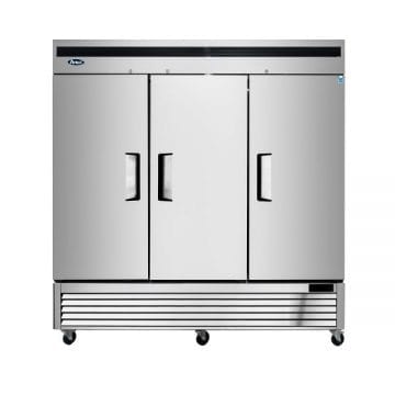 Atosa MBF8504GR Stainless Upright Freezer 3 Door 68 CuFt Front