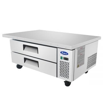 Atosa MGF8452GR Chef Base 60" Extended Top with 52" Cabinet Refrigerated Front Side Top