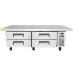 atosa mgf8454gr chef base 76 extended top with 72 cabinet refrigerated front top