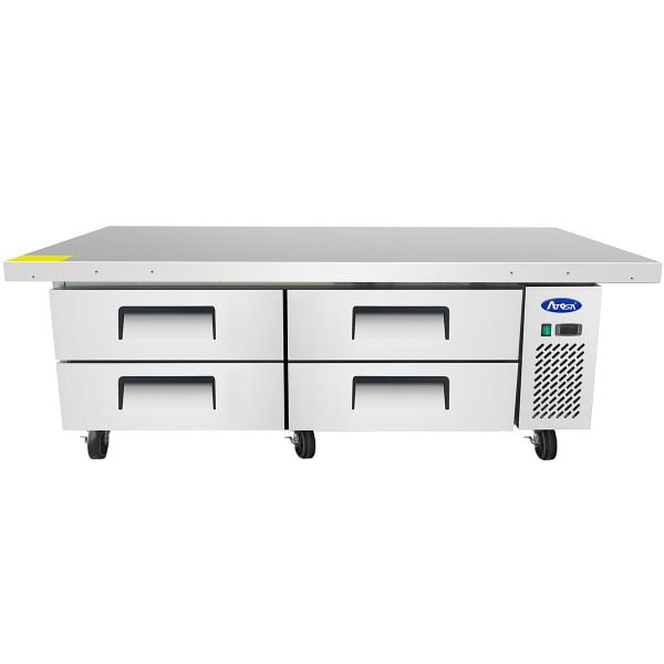 Atosa MGF8454GR Chef Base 76" Extended Top with 72" Cabinet Refrigerated Front Top
