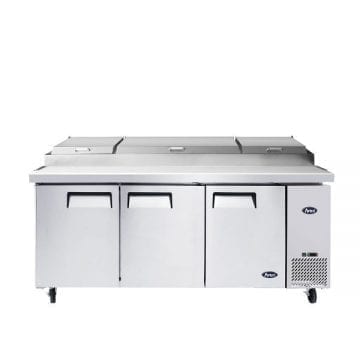 Atosa MPF8203GR 93" Pizza Wings Preparation Table Fridge Cooler Front