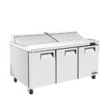 atosa msf8308gr 72 mega top sandwich preparation table fridge cooler front side