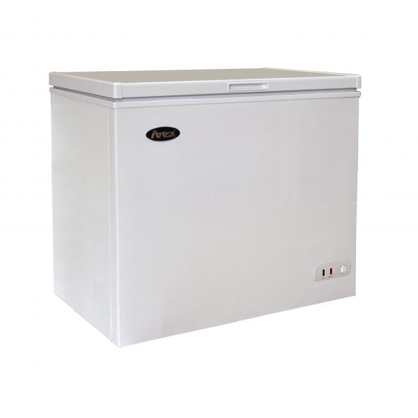 Atosa MWF9007 Solid Top Chest Freezer 7 CuFt Front Side