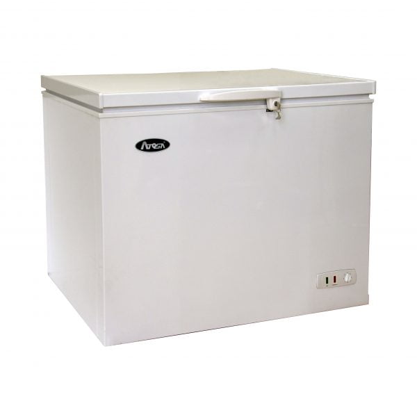 Atosa MWF9010 Solid Top Chest Freezer 10 CuFt Front Side