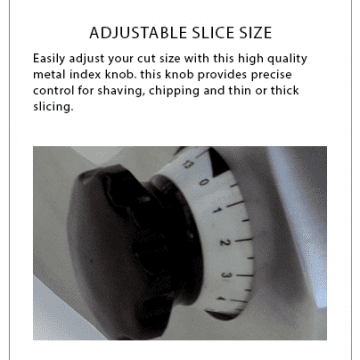 Atosa PPSL10 10" Compact Manual 1/4 HP Meat Slicer Adjustable Slice Size Knob