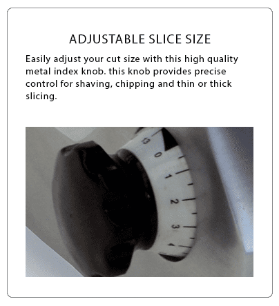 Atosa PPSL10 10" Compact Manual 1/4 HP Meat Slicer Adjustable Slice Size Knob