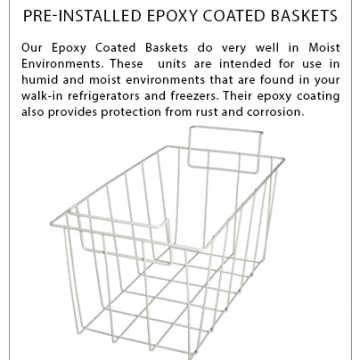 Atosa Pre-Installed White Epoxy Coated Freezer Baskets