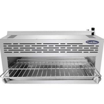 Atosa ATCM 36 36" Infrared Cheese Melter Front Rack Out