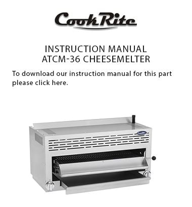 Atosa ATCM36 36" Infrared Cheese Melter Instruction Manual