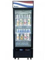 Atosa MCF8720 Black Upright Display Freezer Glass 1 Door 19.4 CuFt Front