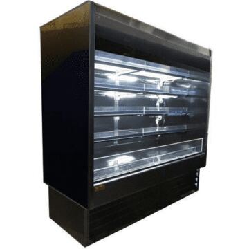 Howard McCray 35eSeries Open Dairy Display 39"W x 78.5"H x 30"D Black Side Front