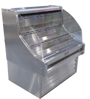 Howard McCray Open 30E Series Grab N Go 39" W x 44" H x 30" D Stainless Side Front