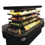 howard mccray open island merchandiser 84 w x 60 h x 42 d end side product on shelves