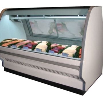 Howard McCray 40ECFS Fish and Poultry Service Case 40"D x 53"H x 8' Front Side