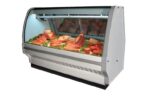 howard mccray 40ecms red meat service case 40d x 53 h x 8 l front side