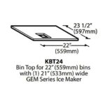 ice o matic kbt24 ice bin top adapter kit drawing