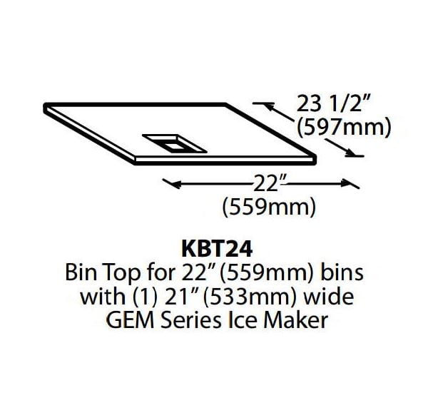 Ice-O-Matic KBT24 Ice Bin Top Adapter Kit Drawing