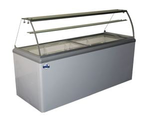 WR Ice Cream 8 Dipping Cabinet Display Freezer Side Front