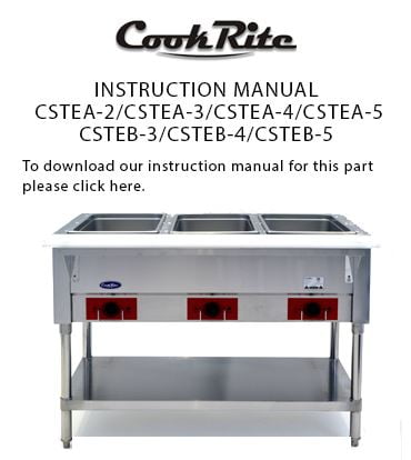 Atosa CSTEB5C Electric Steam Table with 5 Pans Instruction Manual