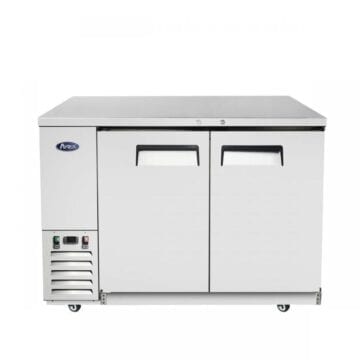 Atosa MBB48 48" Back Bar Cooler Solid Doors Stainless Steel Cabinet Closed Doors