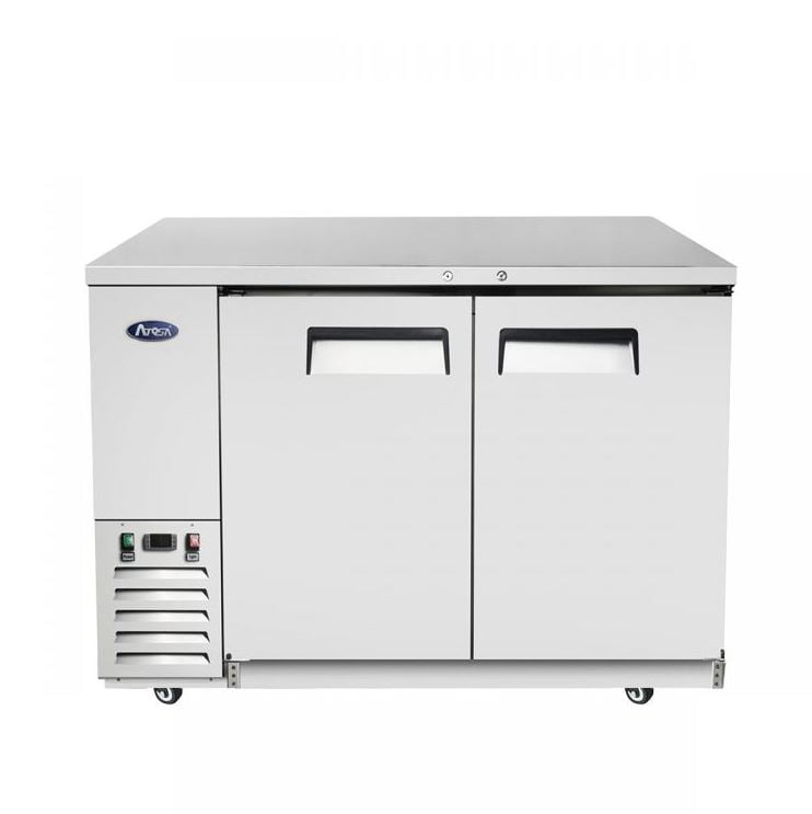 Atosa MBB48 48" Back Bar Cooler Solid Doors Stainless Steel Cabinet Closed Doors