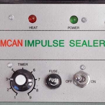 Omcan 14432 Hands Free Packaging Impulse Sealer 14" bar & 2mm seal Controls