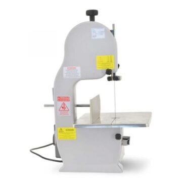 Omcan 45559 Italian Tabletop 60" Meat Bandsaw 1.1 HP Side Front
