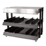 wisco 282 24 merchandiser warmer display for fast food front side