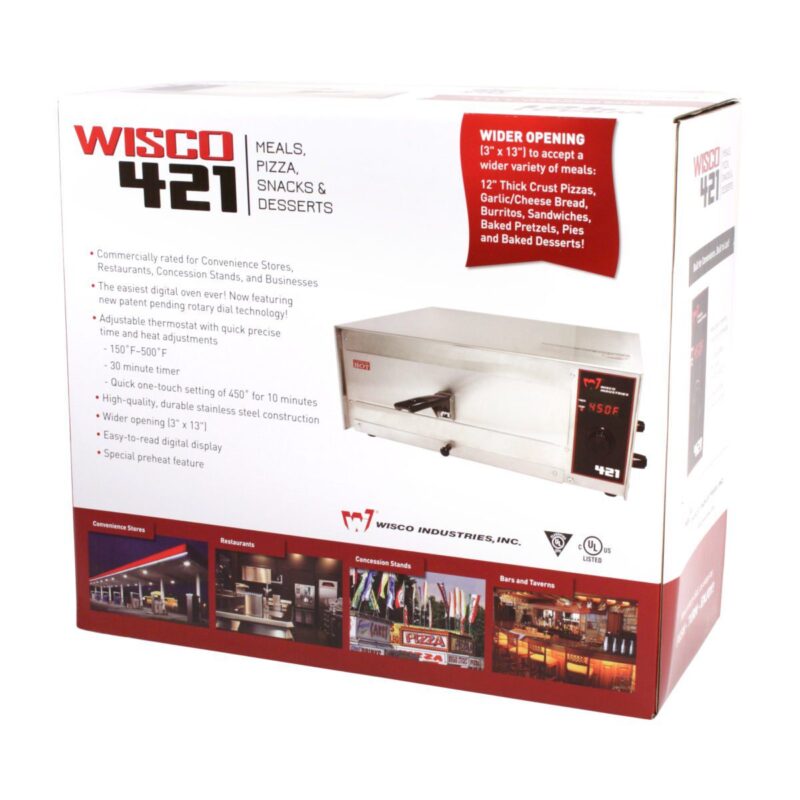 wisco 421 countertop pizza oven warmer box