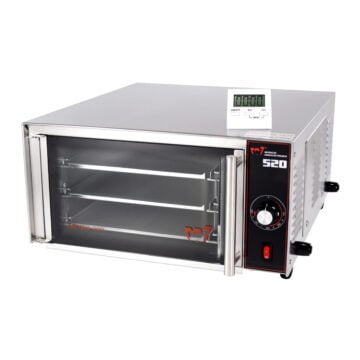 Wisco 520 Compact Convection Oven Front Side with Timer