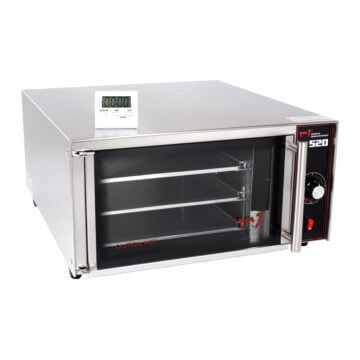 Wisco 520 Compact Convection Oven Side Front with Timer