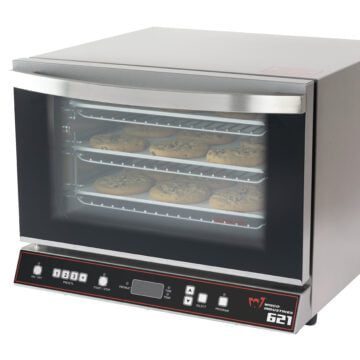Wisco 621 Programmable Large Convection Oven Front Side with Cookies