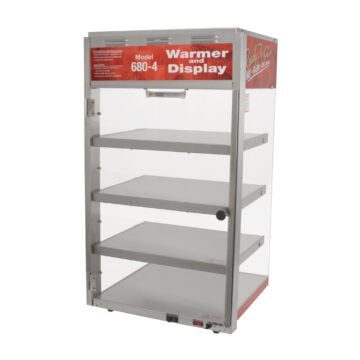 Wisco 680-4 Merchandiser Warmer Display Cabinet for Pizza & Food Products Back Side