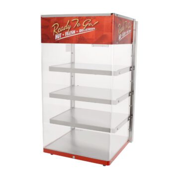 Wisco 680-4 Merchandiser Warmer Display Cabinet for Pizza & Food Products Front Side