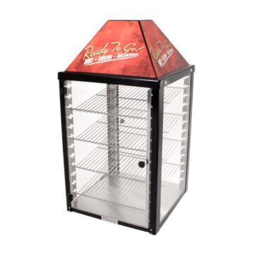 Wisco 690-25-2 Merchandiser Warmer Display Cabinet for Food Products Front Side