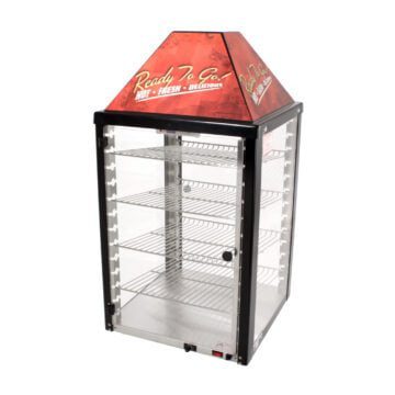 Wisco 690-25 Merchandiser Warmer Display Cabinet for Food Products Back Side