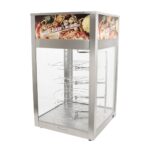 wisco 695d merchandiser warmer display cabinet for food products front side one