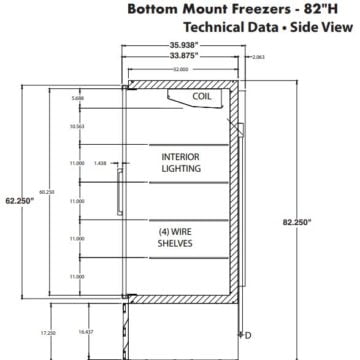 Howard McCray GF42BM FF Reach In Stainless Steel 2 Door Freezer Drawings