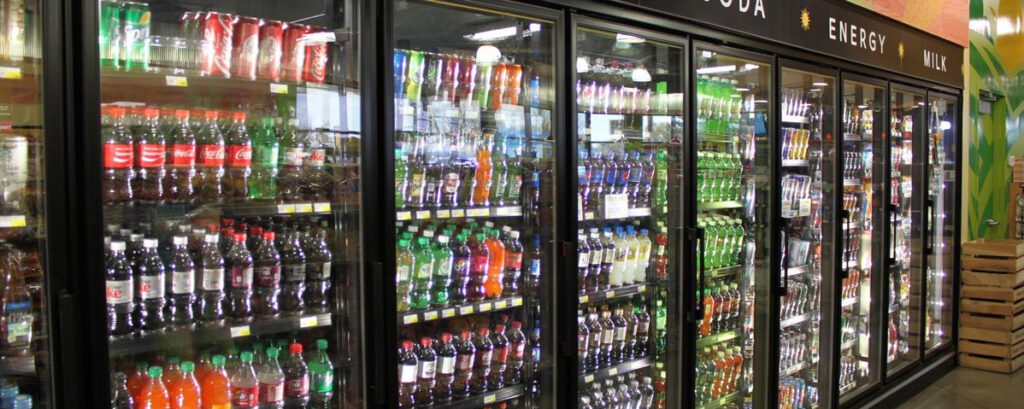 Refrigerated Display Coolers in Convenience Store