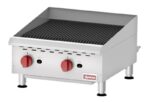 43727 Omcan Stainless Steel Gas Char Broiler 2 burner