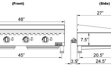 43729_Stainless Steel Gas Char-Broiler 4 Burner Drawings